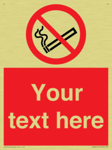 Custom no smoking sign
